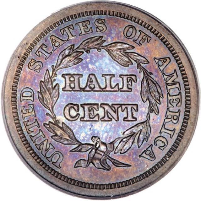 Монета Braided Hair Half Cent, ½ цента 1850, США, США