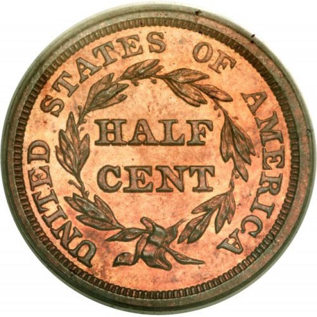 Монета Braided Hair Half Cent, ½ цента 1849, США, США