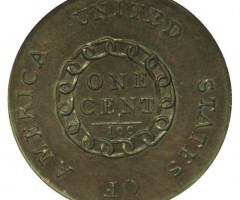 Монета Flowing Hair Cent, 1 цент 1793, США, США