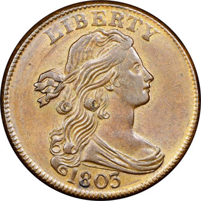 Монета Draped Bust Cent, 1 цент 1803, США, США