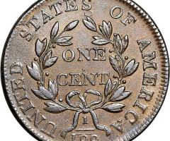 Монета Draped Bust Cent, 1 цент 1802, США, США