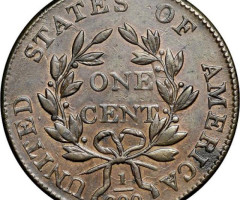 Монета Draped Bust Cent, 1 цент 1801, США, США