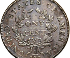 Монета Draped Bust Cent, 1 цент 1800, США, США