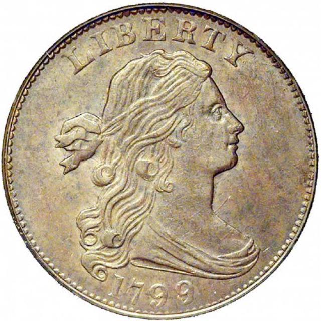 Монета Draped Bust Cent, 1 цент 1799, США, США