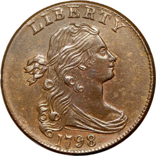 Монета Draped Bust Cent, 1 цент 1798, США, США