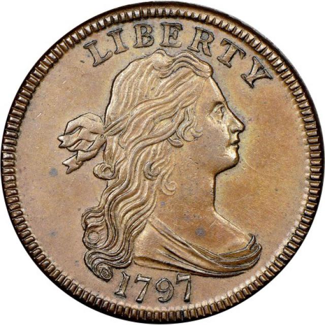 Монета Draped Bust Cent, 1 цент 1797, США, США