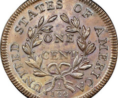 Монета Draped Bust Cent, 1 цент 1797, США, США