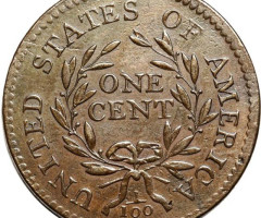 Монета Draped Bust Cent, 1 цент 1796, США, США