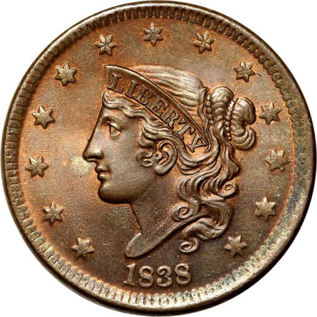 1 цент 1838, США, США
