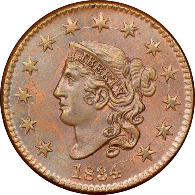 1 цент 1834, США, США