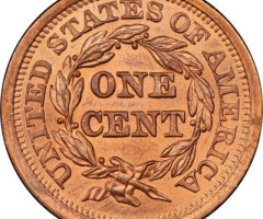 Монета Liberty Head Cent, 1 цент 1852, США, США