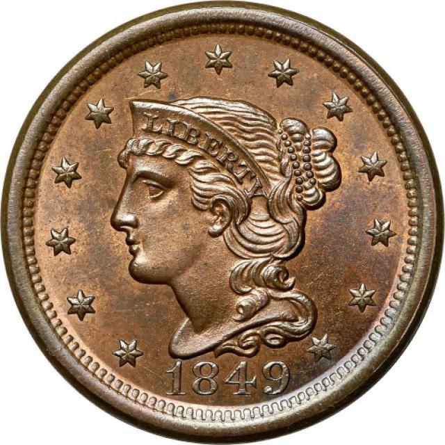 Монета Liberty Head Cent, 1 цент 1849, США, США