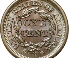 Монета Liberty Head Cent, 1 цент 1849, США, США