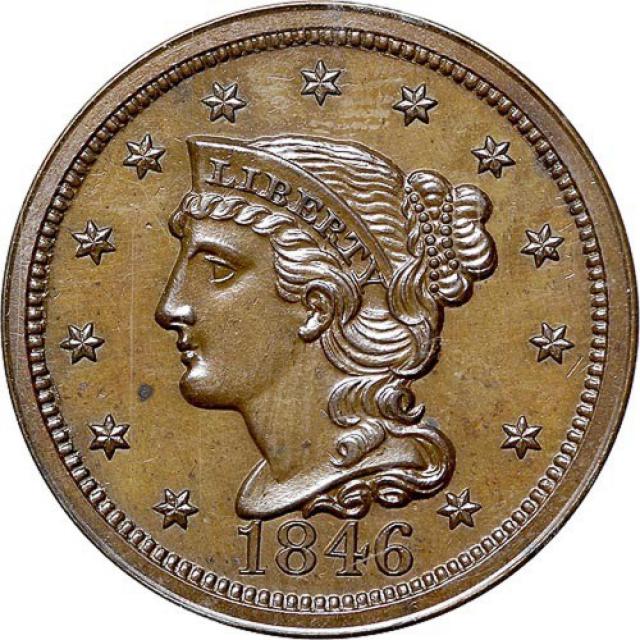 Монета Liberty Head Cent, 1 цент 1846, США, США