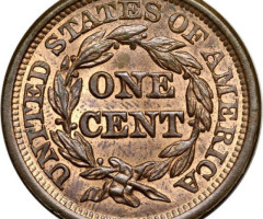 Монета Liberty Head Cent, 1 цент 1845, США, США