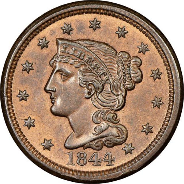 Монета Liberty Head Cent, 1 цент 1844, США, США