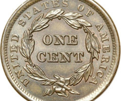 Монета Liberty Head Cent, 1 цент 1842, США, США
