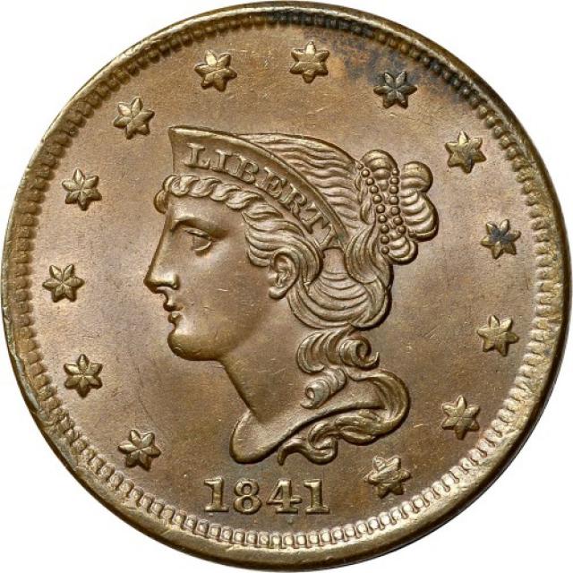 Монета Liberty Head Cent, 1 цент 1841, США, США