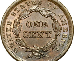 Монета Liberty Head Cent, 1 цент 1841, США, США