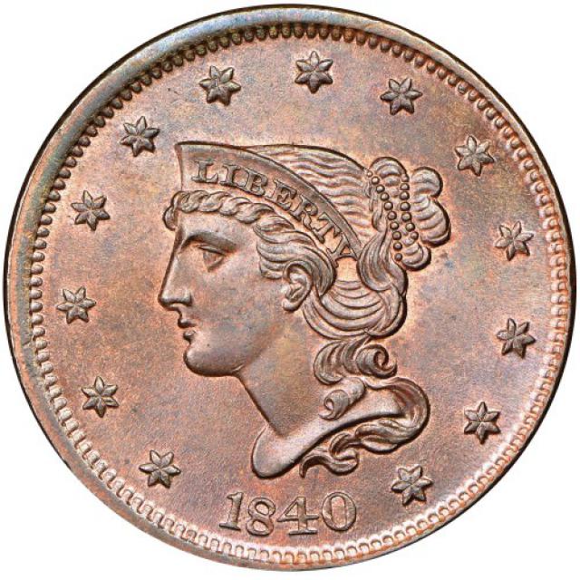 Монета Liberty Head Cent, 1 цент 1840, США, США