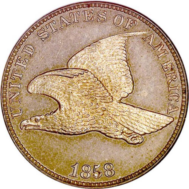 Монета Flying Eagle Cent, 1 цент 1858, США, США