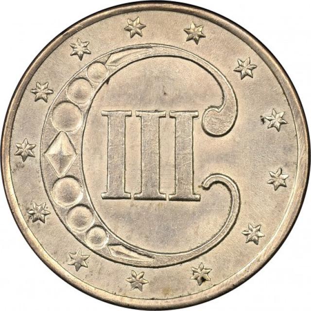 3 центи 1853, США, США
