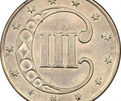 3 центи 1853, США, США