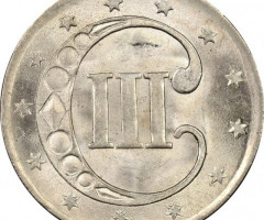 3 центи 1852, США, США