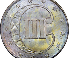 3 центи 1851, США, США