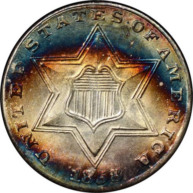 3 центи 1858, США, США