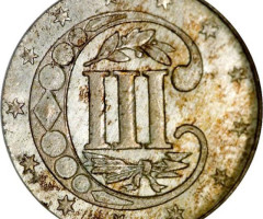 3 центи 1856, США, США