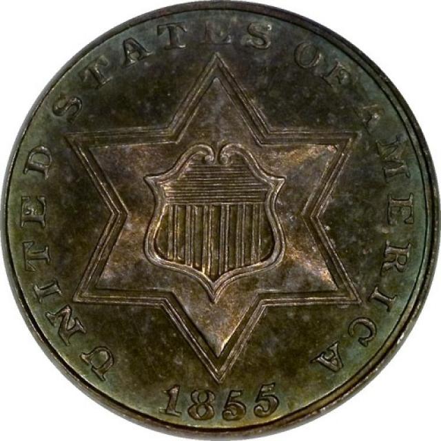 3 центи 1855, США, США