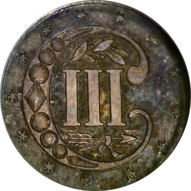 3 центи 1855, США, США