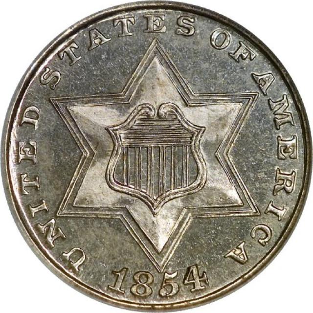 3 центи 1854, США, США