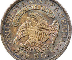 Монета Liberty Cap Half Dime, 5 центів 1836, США, США