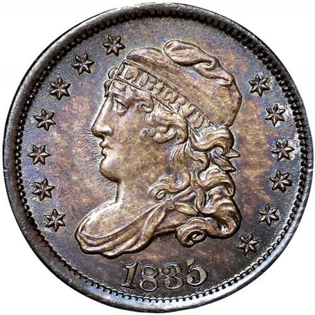 Монета Liberty Cap Half Dime, 5 центів 1835, США, США