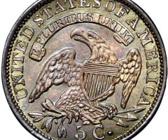 Монета Liberty Cap Half Dime, 5 центів 1835, США, США