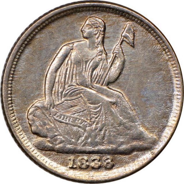 Монета Seated Liberty Half Dime, ½ дайма 1838, США, США