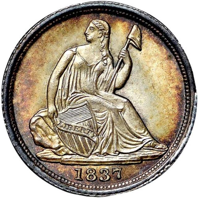 Монета Seated Liberty Half Dime, ½ дайма 1837, США, США