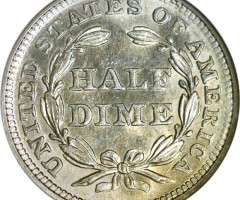 Монета Seated Liberty Half Dime, ½ дайма 1852, США, США