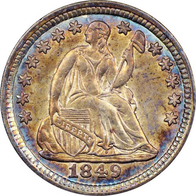 Монета Seated Liberty Half Dime, ½ дайма 1849, США, США