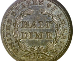 Монета Seated Liberty Half Dime, ½ дайма 1848, США, США