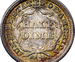 Монета Seated Liberty Half Dime, ½ дайма 1847, США, США