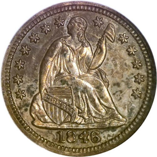 Монета Seated Liberty Half Dime, ½ дайма 1846, США, США
