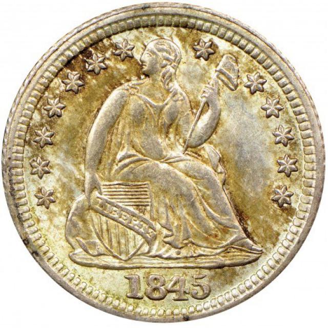 Монета Seated Liberty Half Dime, ½ дайма 1845, США, США