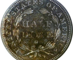 Монета Seated Liberty Half Dime, ½ дайма 1842, США, США