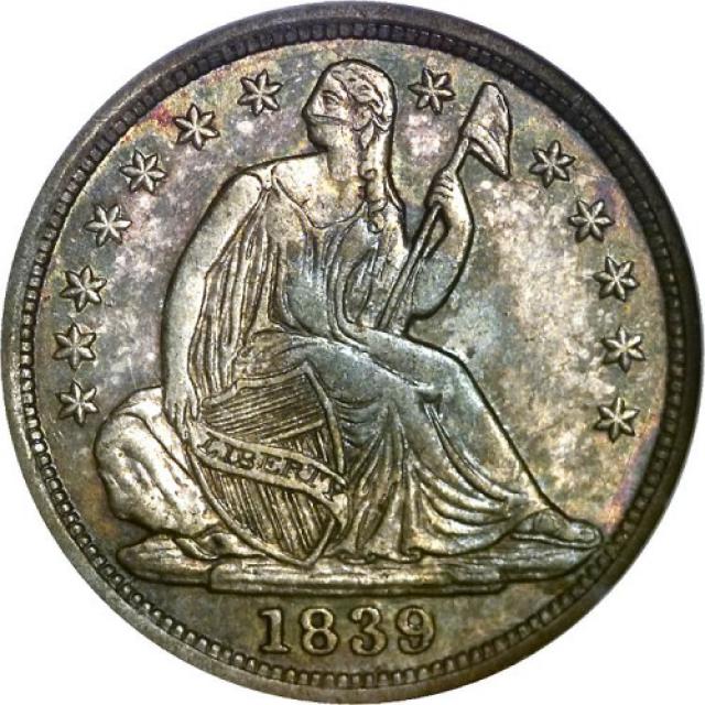 Монета Seated Liberty Half Dime, ½ дайма 1839, США, США