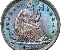 Монета Seated Liberty Half Dime, ½ дайма 1838, США, США