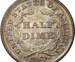 Монета Seated Liberty Half Dime, ½ дайма 1855, США, США