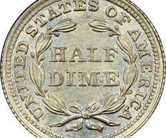 Монета Seated Liberty Half Dime, ½ дайма 1854, США, США